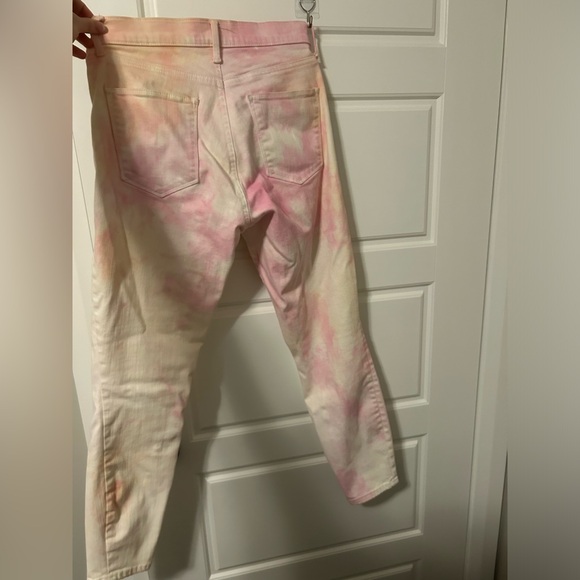 GAP Pastel Tie-Die White Cotton Candy Skinny Jeans - Picture 3 of 8